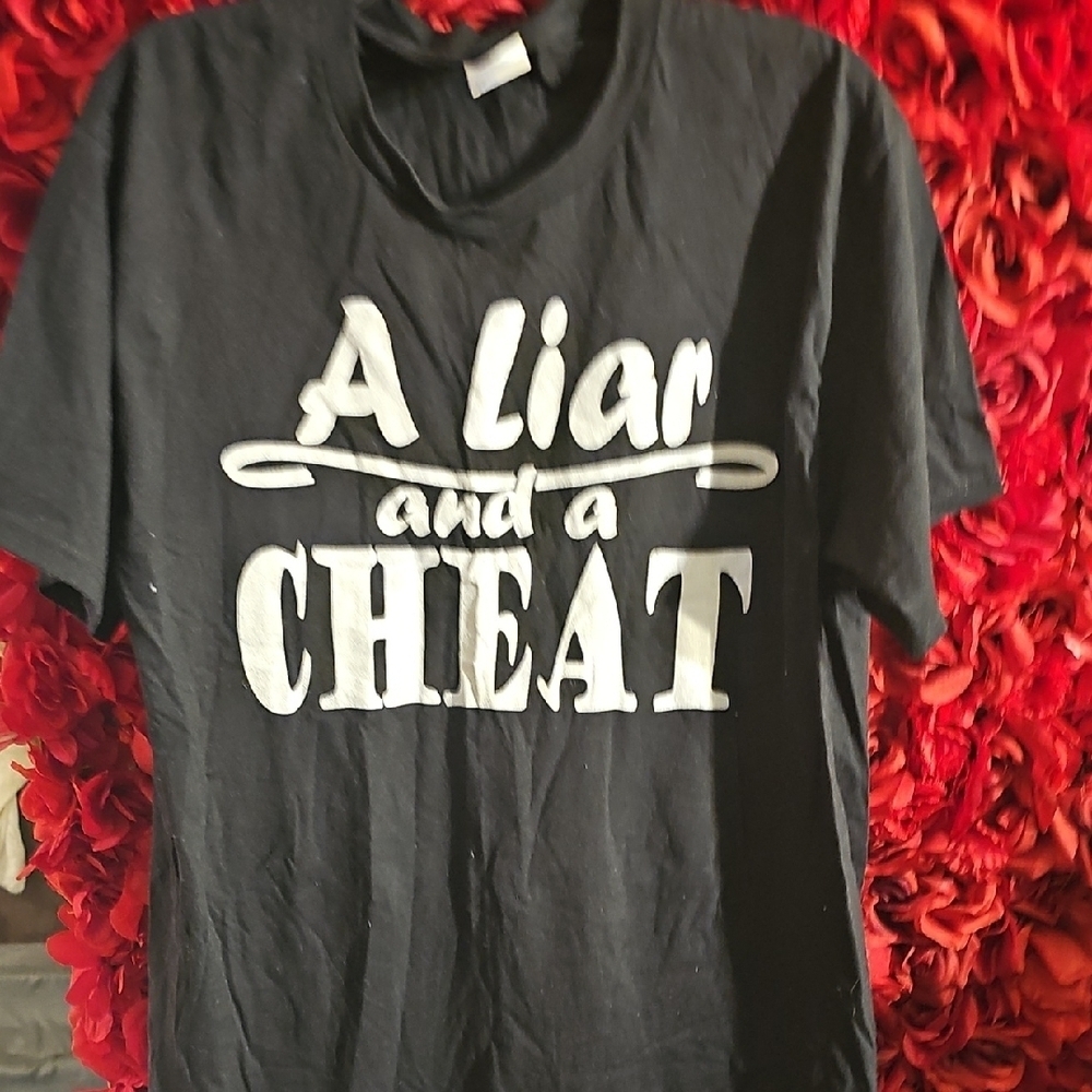 Port &Company Men's (Obviously🤣) Black Graphic T-Shirt w Bold White Text Size L